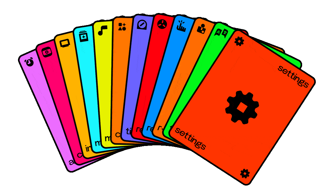 Colorful animated cards representing tools an MCP server can expose to connected AI hosts