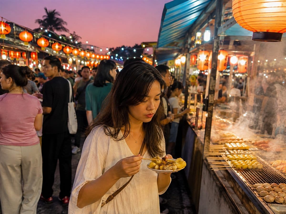 Illustrative market scene used to explain Oneira's owner-triggered Sight feature