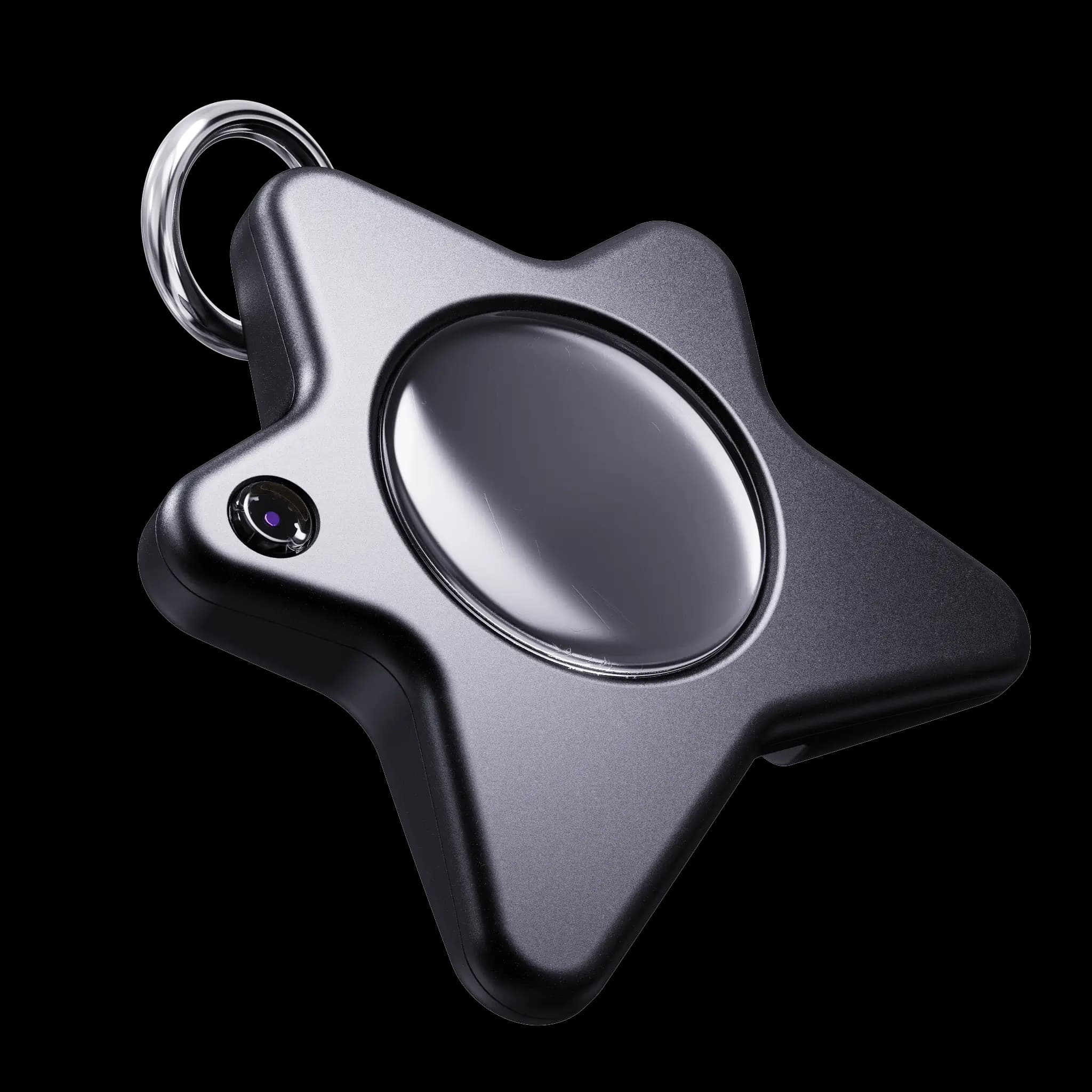 Aluminum Oneira working prototype with a blank round OLED display