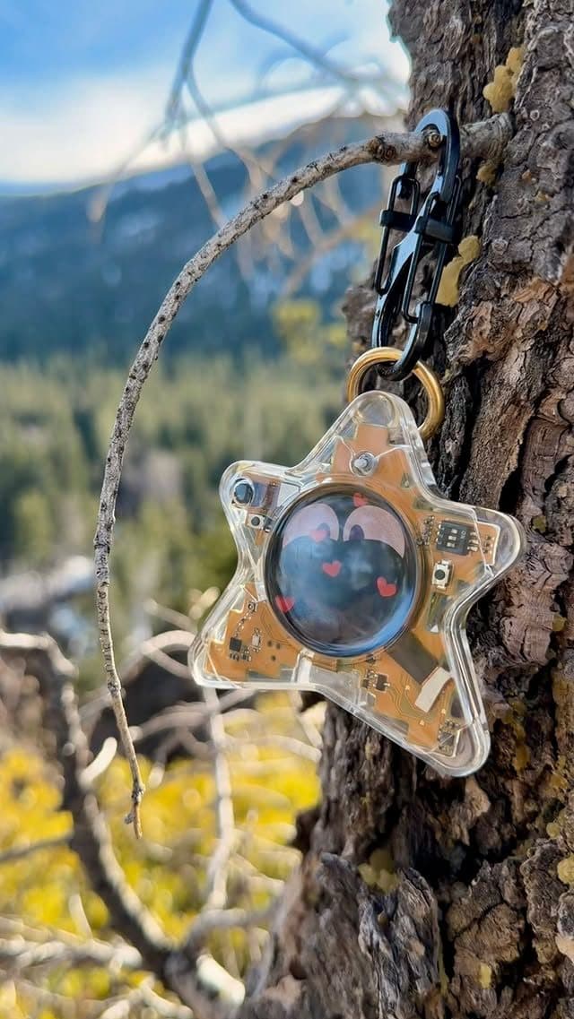 Real Oneira product held up outdoors on a hiking trail — unretouched photo